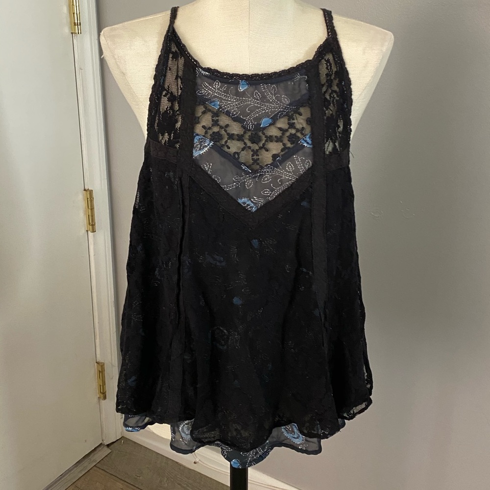Free People Lace Flowy Tank
